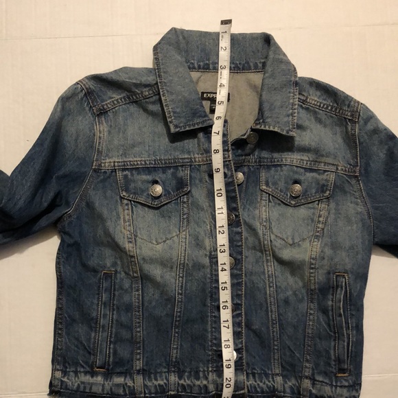 Express crop jean jacket size small - Picture 6 of 8